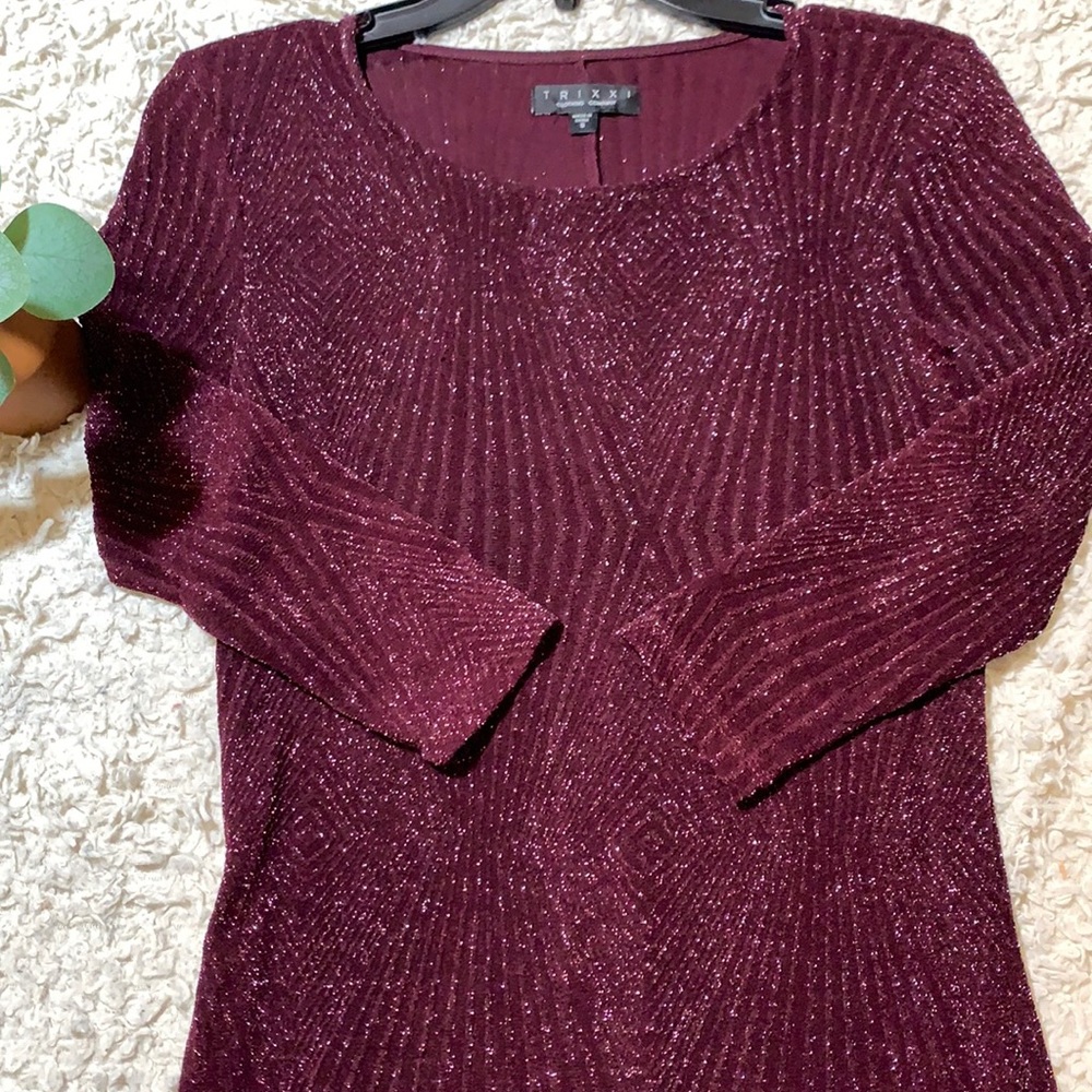 Deep purple dress with some glitter